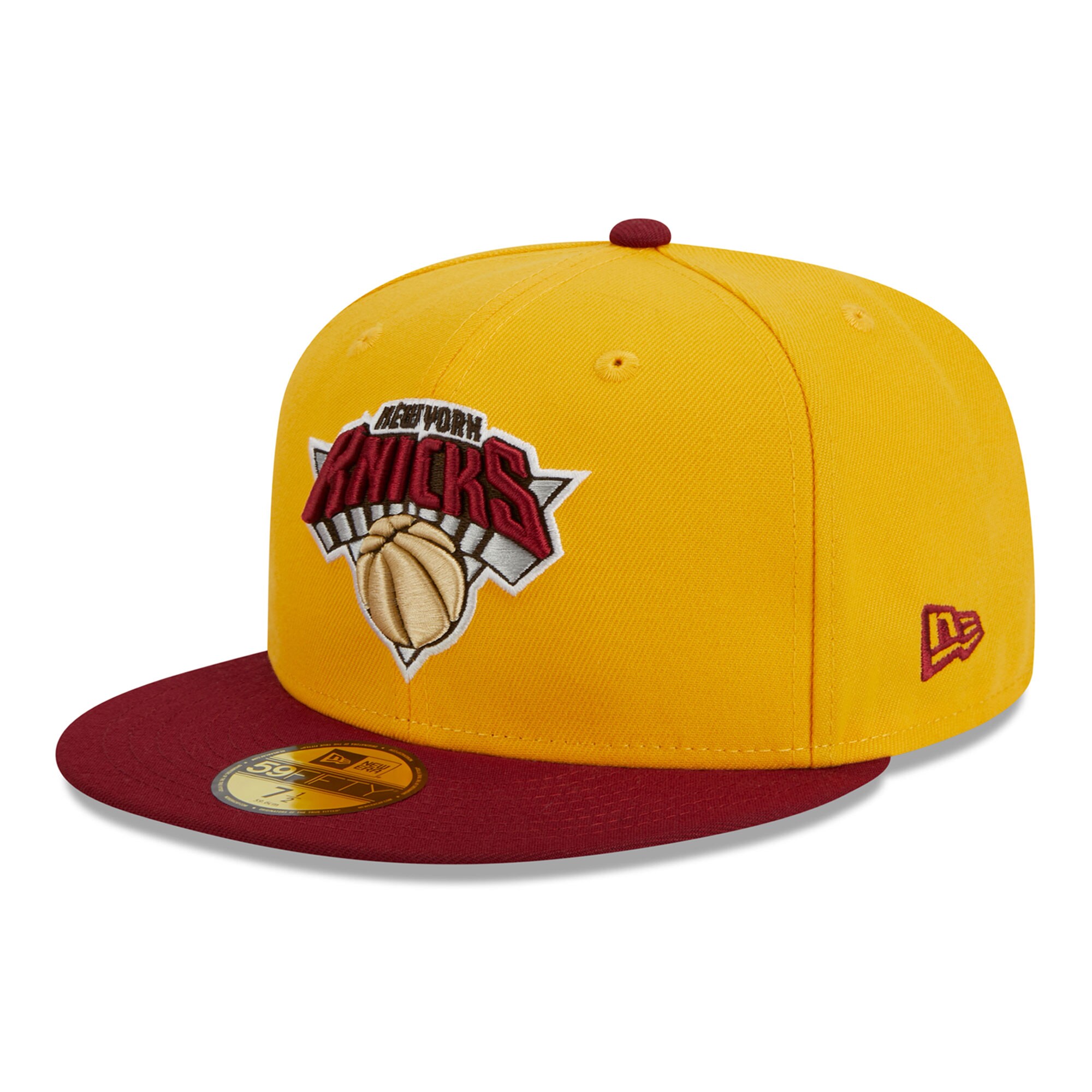 NBA men8217s new york knicks new era yellowred fall leaves 2-tone 59fifty fitted hat Collection - Official Jerseys & Hats | NBA Store