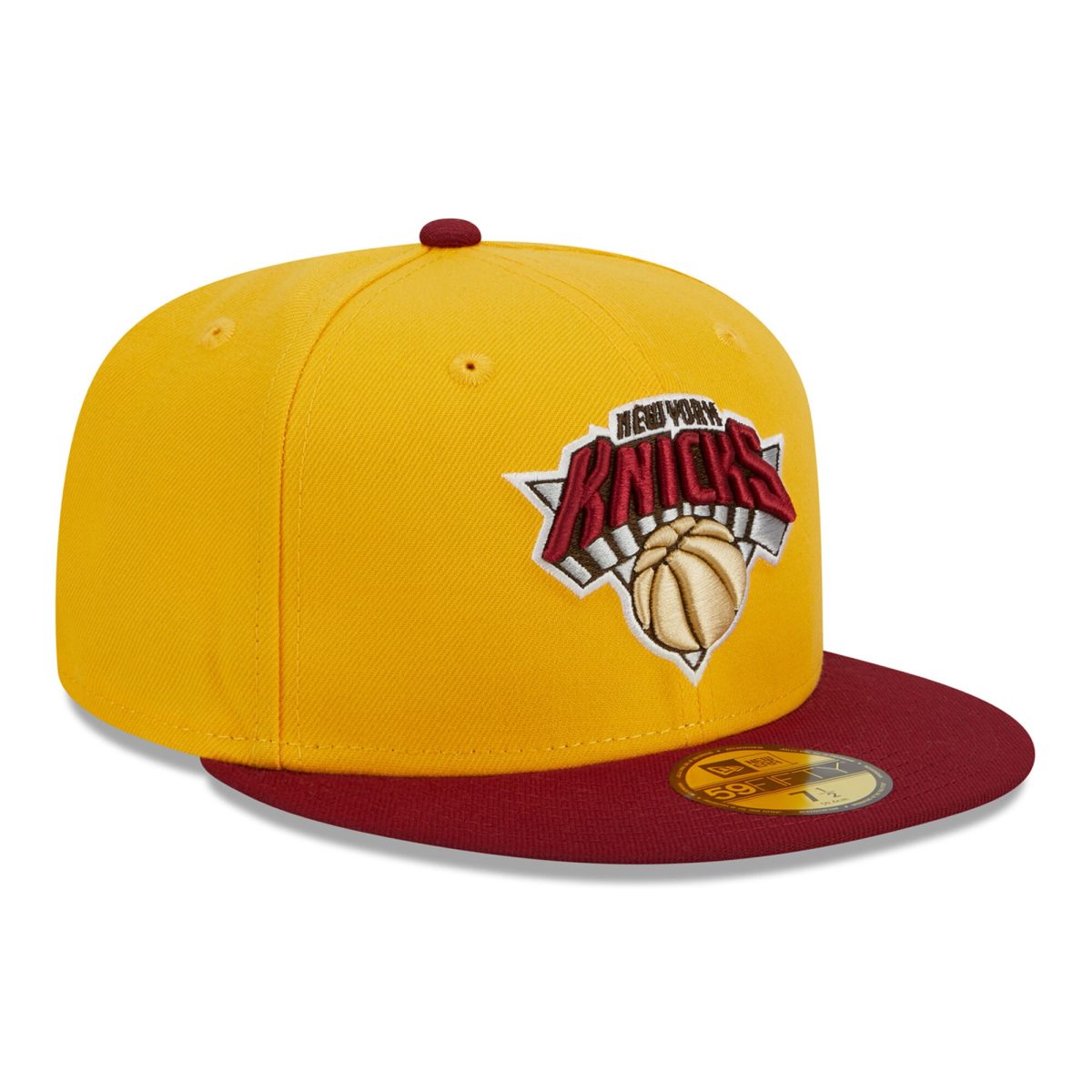 NBA men8217s new york knicks new era yellowred fall leaves 2-tone 59fifty fitted hat Collection - Official Jerseys & Hats | NBA Store