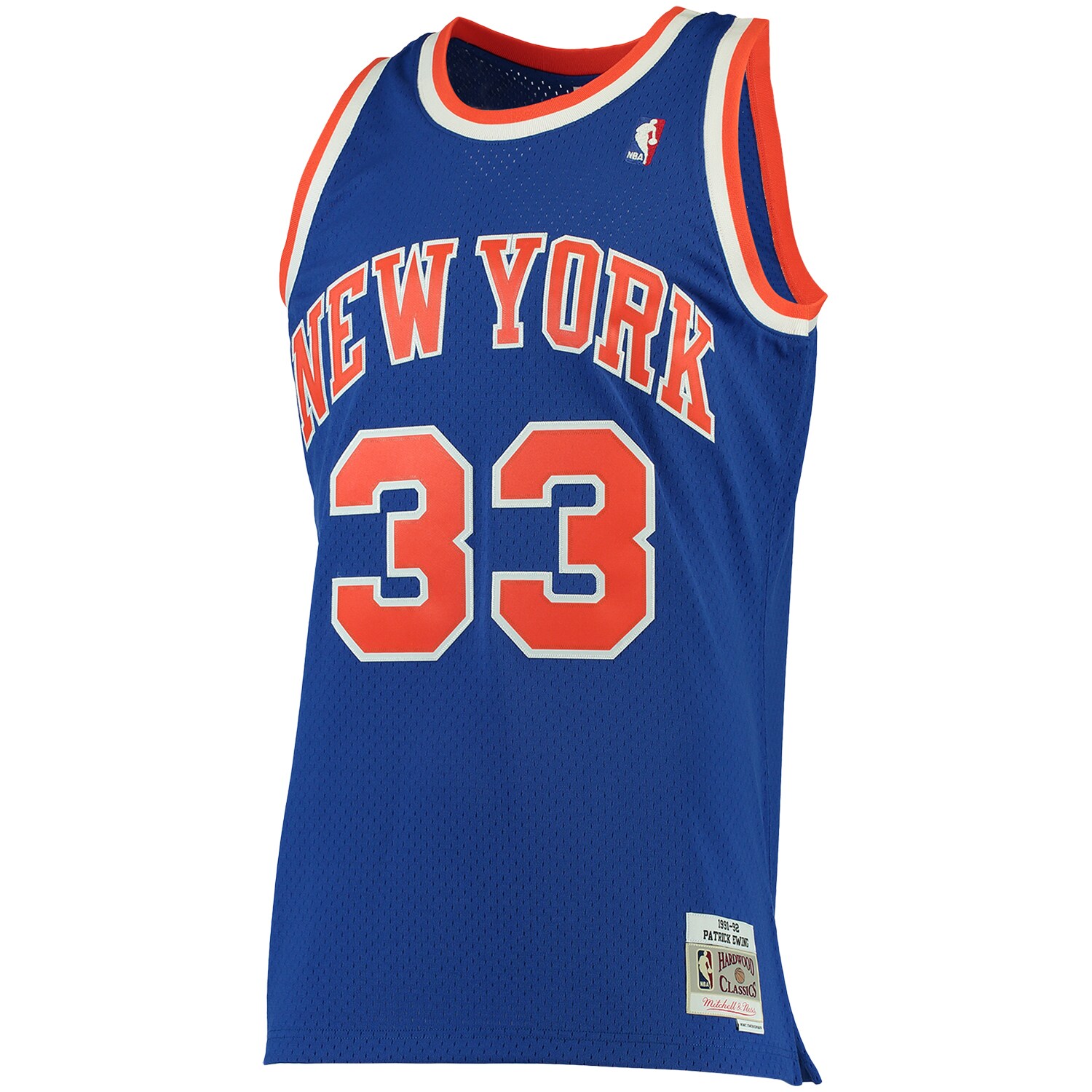 NBA men8217s new york knicks patrick ewing mitchell amp ness blue 199192 big amp tall hardwood classics swingman jersey Collection - Official Jerseys & Hats | NBA Store