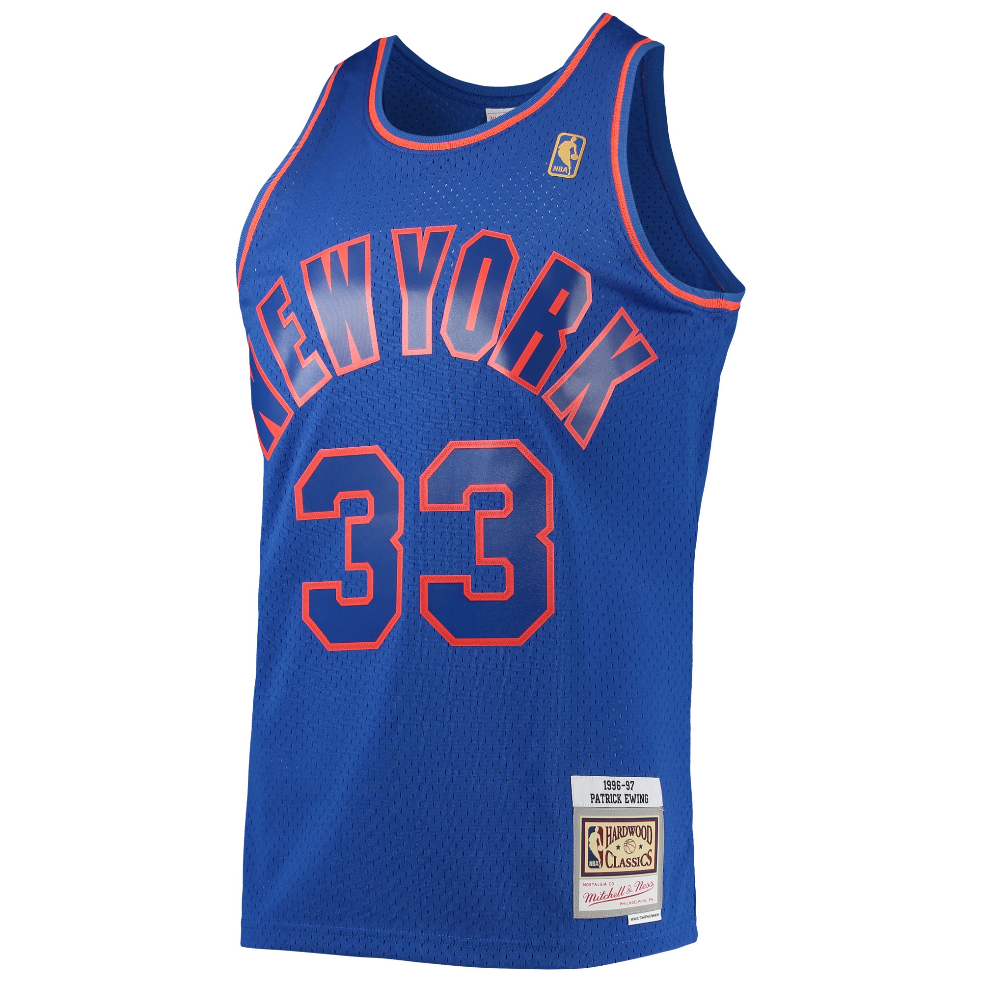 NBA men8217s new york knicks patrick ewing mitchell amp ness blue 199697 hardwood classics swingman jersey Collection - Official Jerseys & Hats | NBA Store