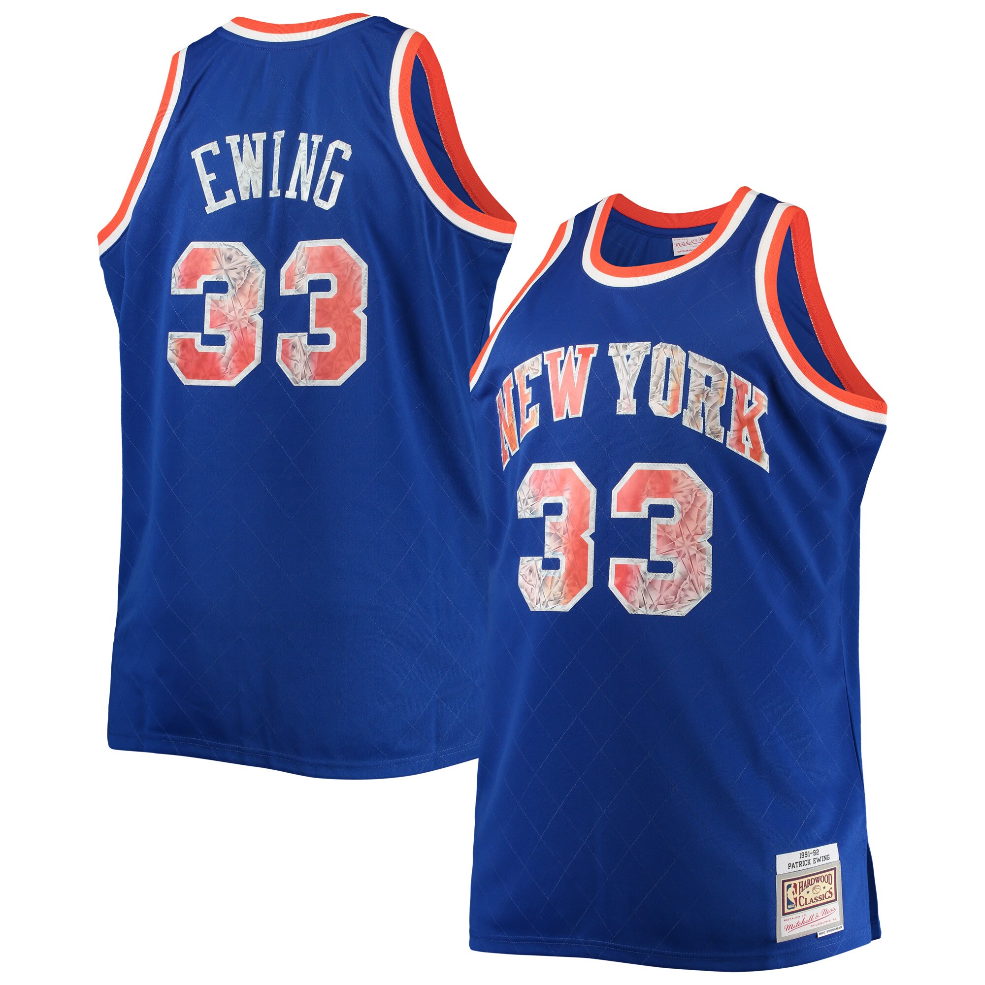 NBA men8217s new york knicks patrick ewing mitchell amp ness blue big amp tall 199192 nba 75th anniversary diamond swingman jersey Collection - Official Jerseys & Hats | NBA Store
