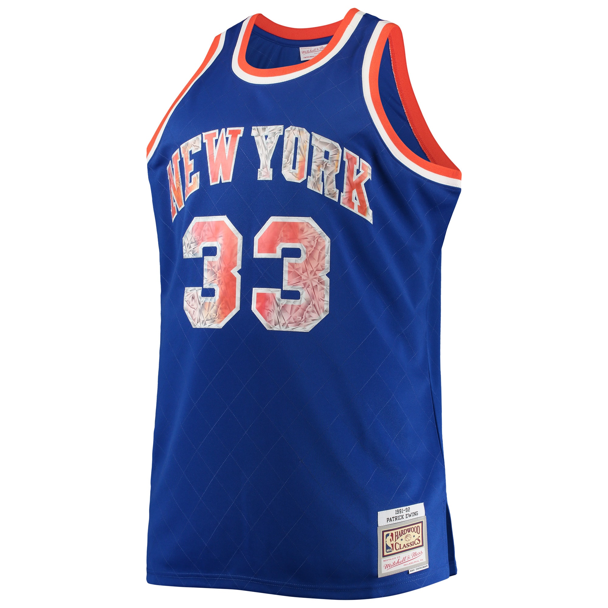 NBA men8217s new york knicks patrick ewing mitchell amp ness blue big amp tall 199192 nba 75th anniversary diamond swingman jersey Collection - Official Jerseys & Hats | NBA Store