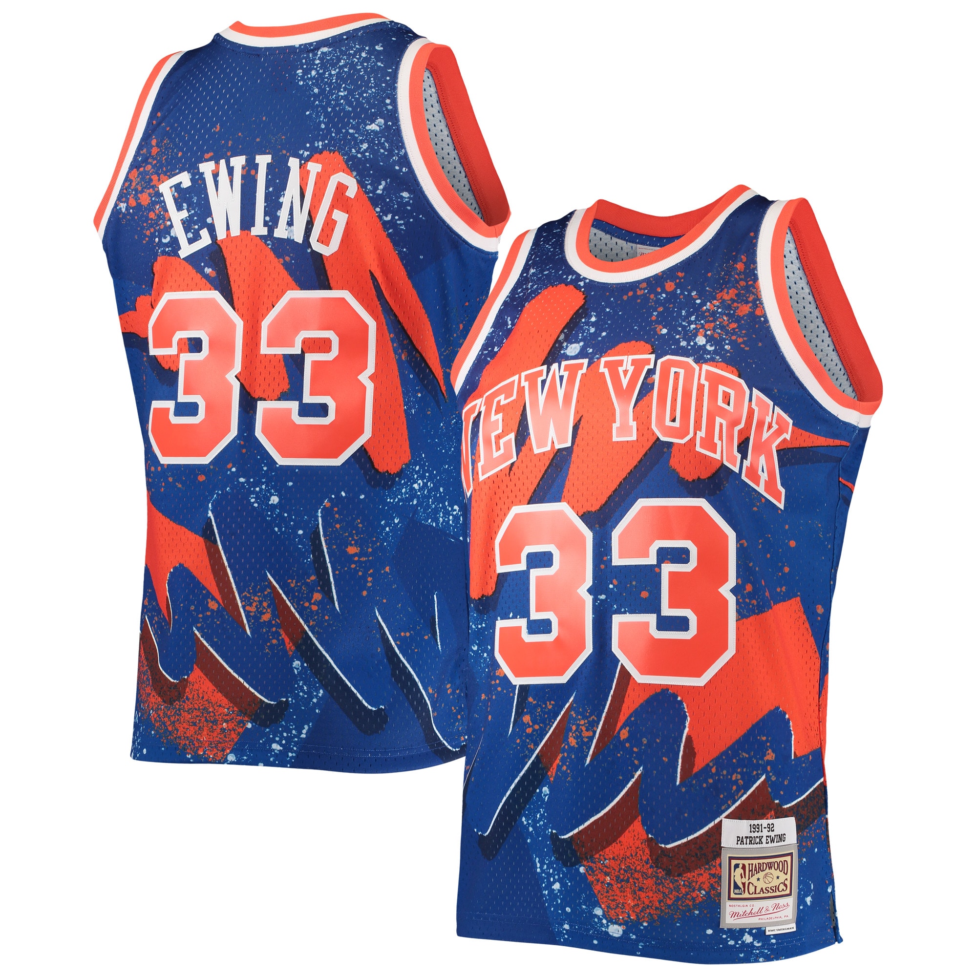 NBA men8217s new york knicks patrick ewing mitchell amp ness blue hardwood classics 199192 hyper hoops swingman jersey Collection - Official Jerseys & Hats | NBA Store