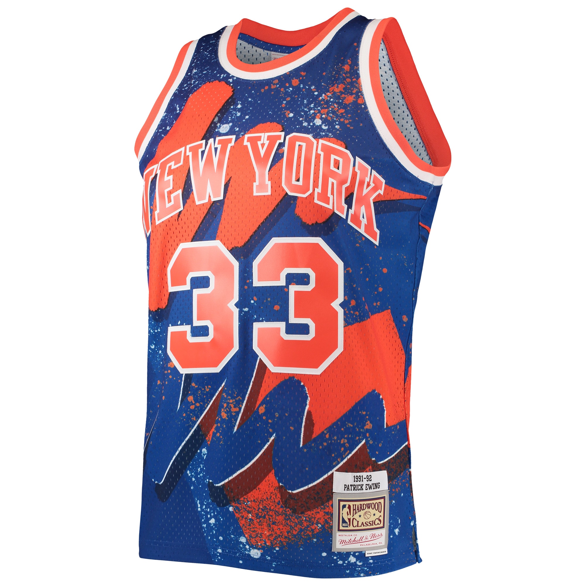 NBA men8217s new york knicks patrick ewing mitchell amp ness blue hardwood classics 199192 hyper hoops swingman jersey Collection - Official Jerseys & Hats | NBA Store