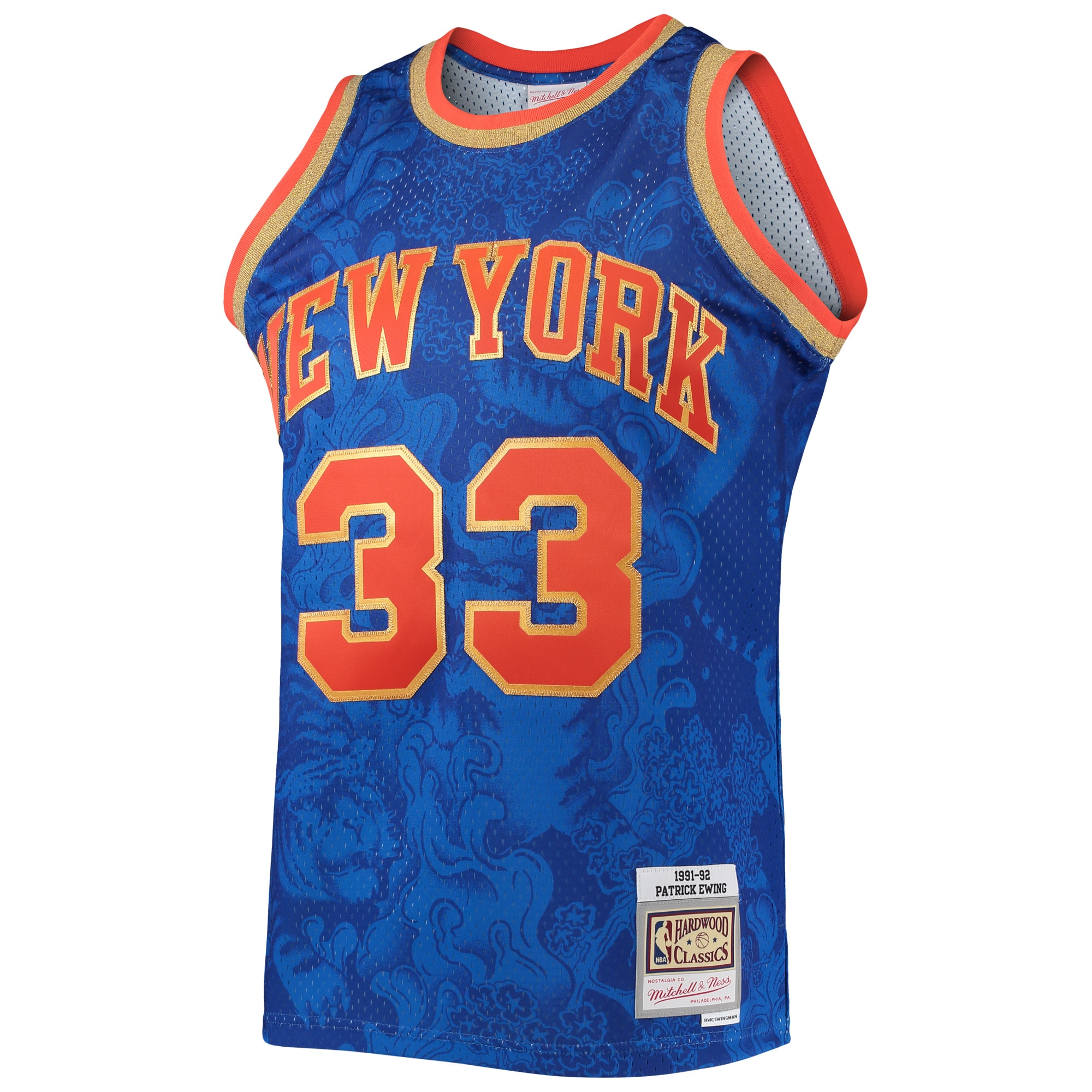 NBA men8217s new york knicks patrick ewing mitchell amp ness blue hardwood classics 199192 lunar new year swingman jersey Collection - Official Jerseys & Hats | NBA Store