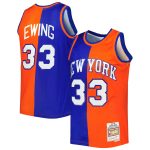 NBA men8217s new york knicks patrick ewing mitchell amp ness blueorange hardwood classics 199192 split swingman jersey Collection - Official Jerseys & Hats | NBA Store
