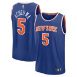 NBA men8217s new york knicks precious achiuwa fanatics blue fast break replica player jersey – icon edition Collection - Official Jerseys & Hats | NBA Store