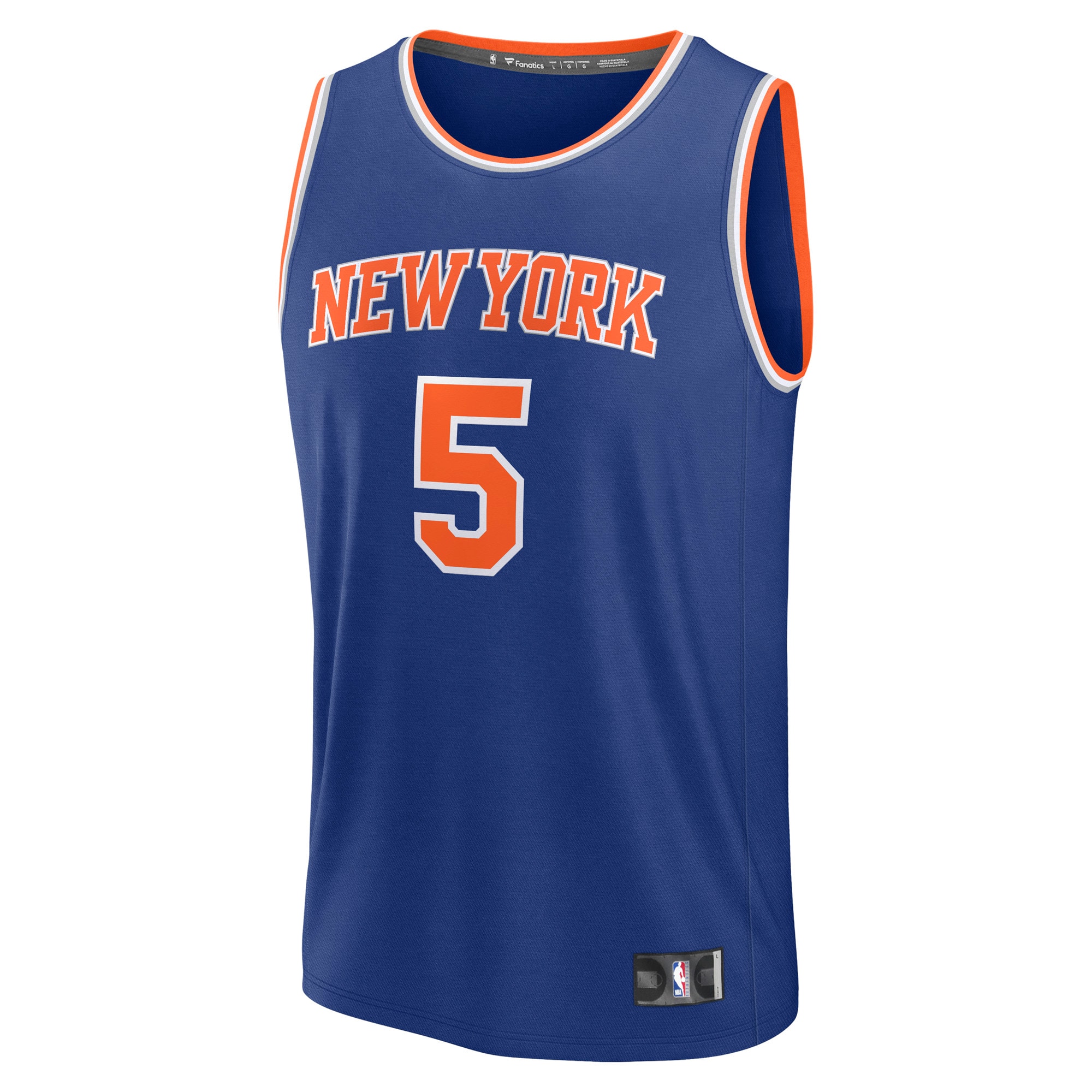 NBA men8217s new york knicks precious achiuwa fanatics blue fast break replica player jersey – icon edition Collection - Official Jerseys & Hats | NBA Store