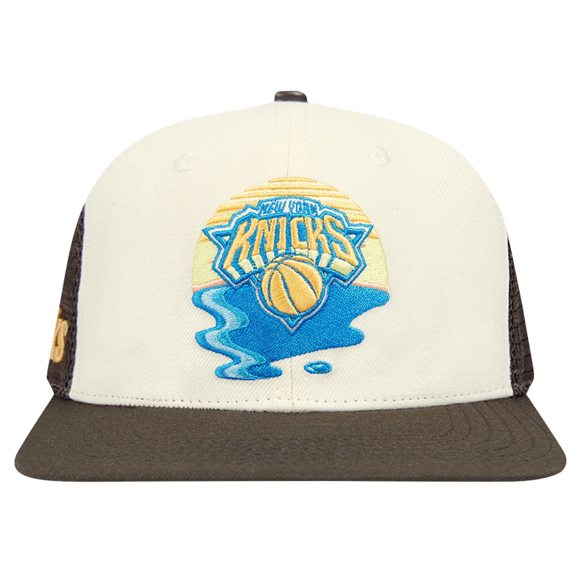 NBA men8217s new york knicks pro standard creambrown glint sunset snapback hat Collection - Official Jerseys & Hats | NBA Store