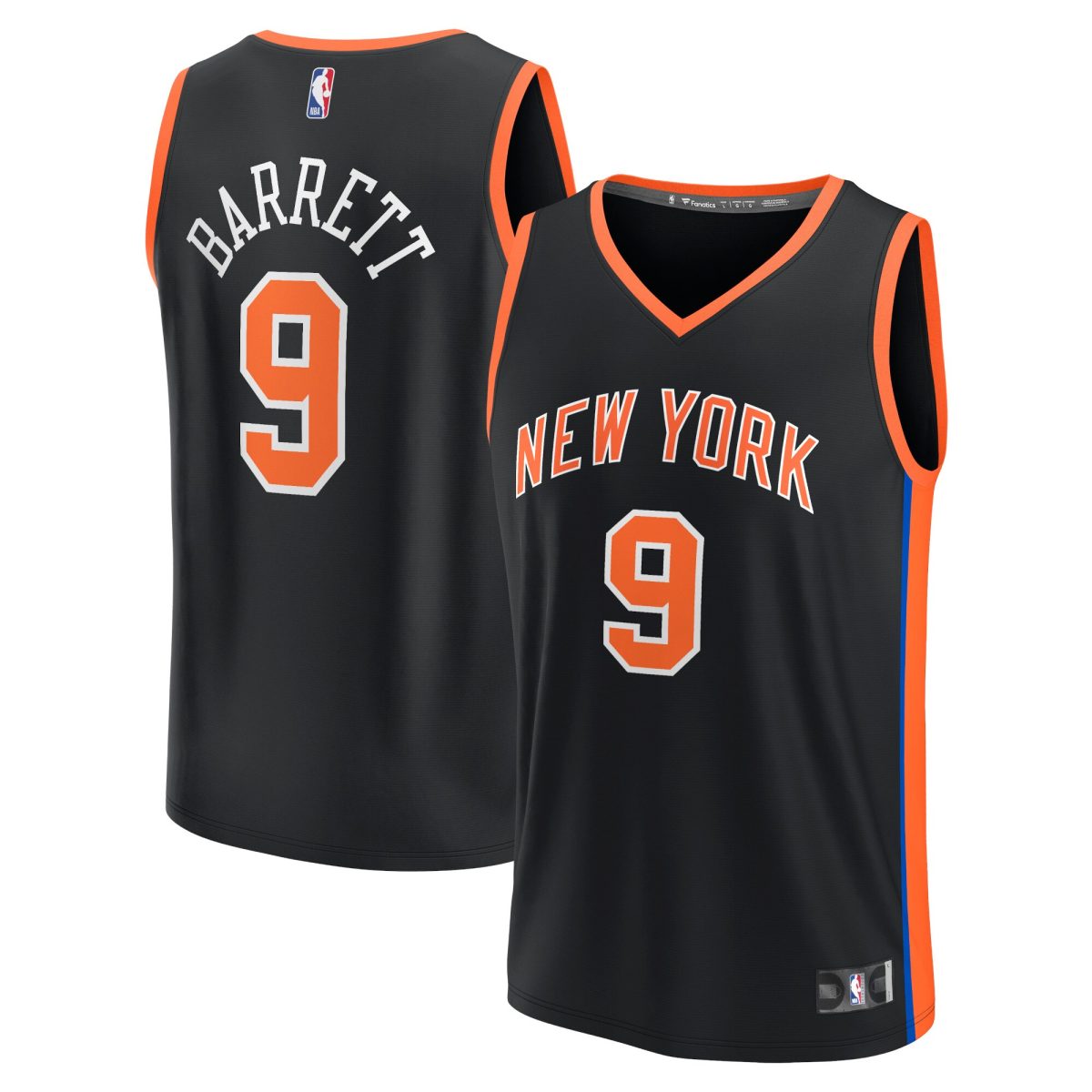 NBA men8217s new york knicks rj barrett fanatics black fastbreak jersey – city edition Collection - Official Jerseys & Hats | NBA Store