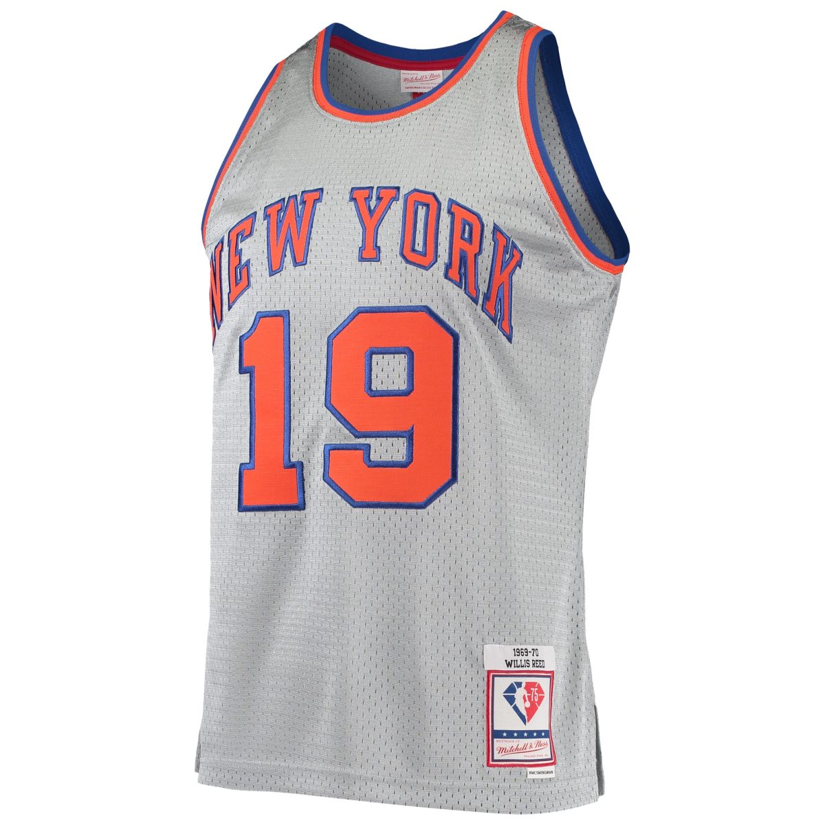 NBA men8217s new york knicks willis reed silver mitchell amp ness 75th anniversary 196970 hardwood classics swingman jersey Collection - Official Jerseys & Hats | NBA Store