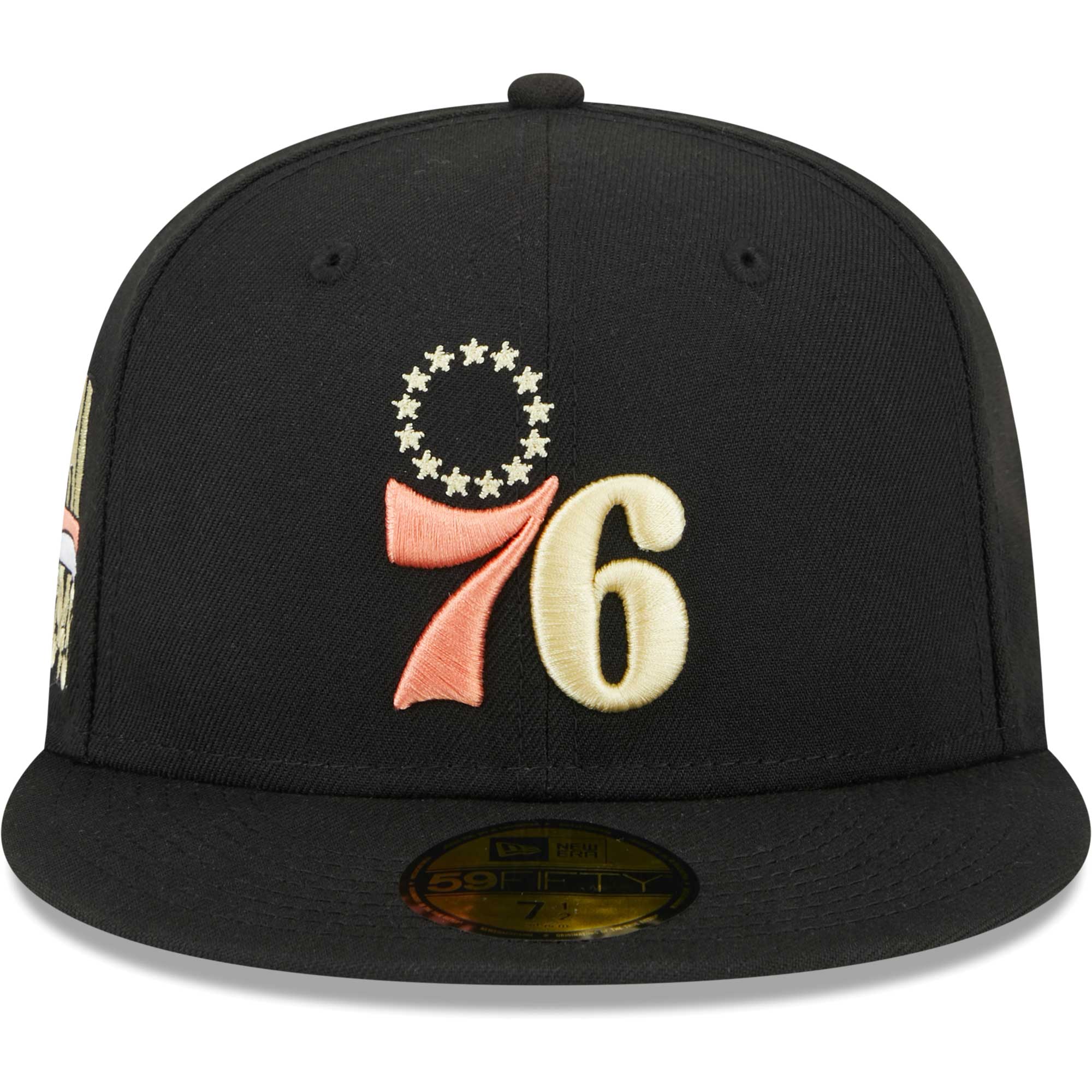 NBA men8217s philadelphia 76ers new era black floral side 59fifty fitted hat Collection - Official Jerseys & Hats | NBA Store