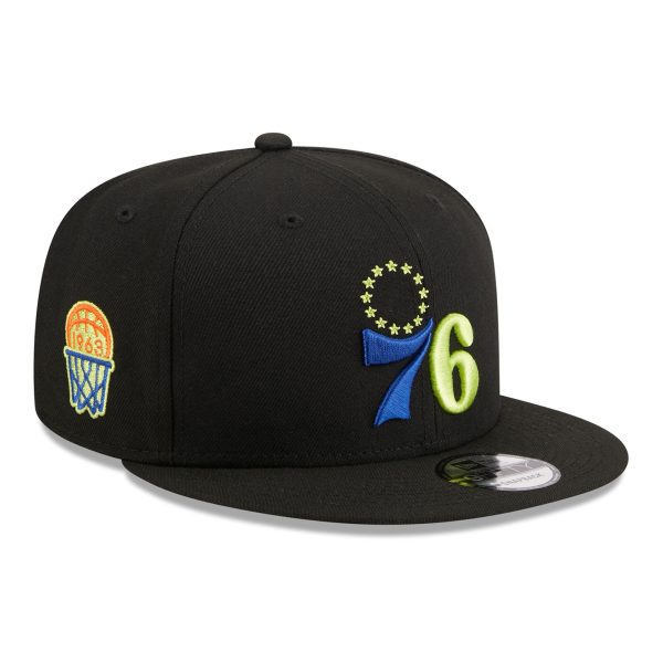 NBA men8217s philadelphia 76ers new era black neon pop 9fifty snapback hat Collection - Official Jerseys & Hats | NBA Store