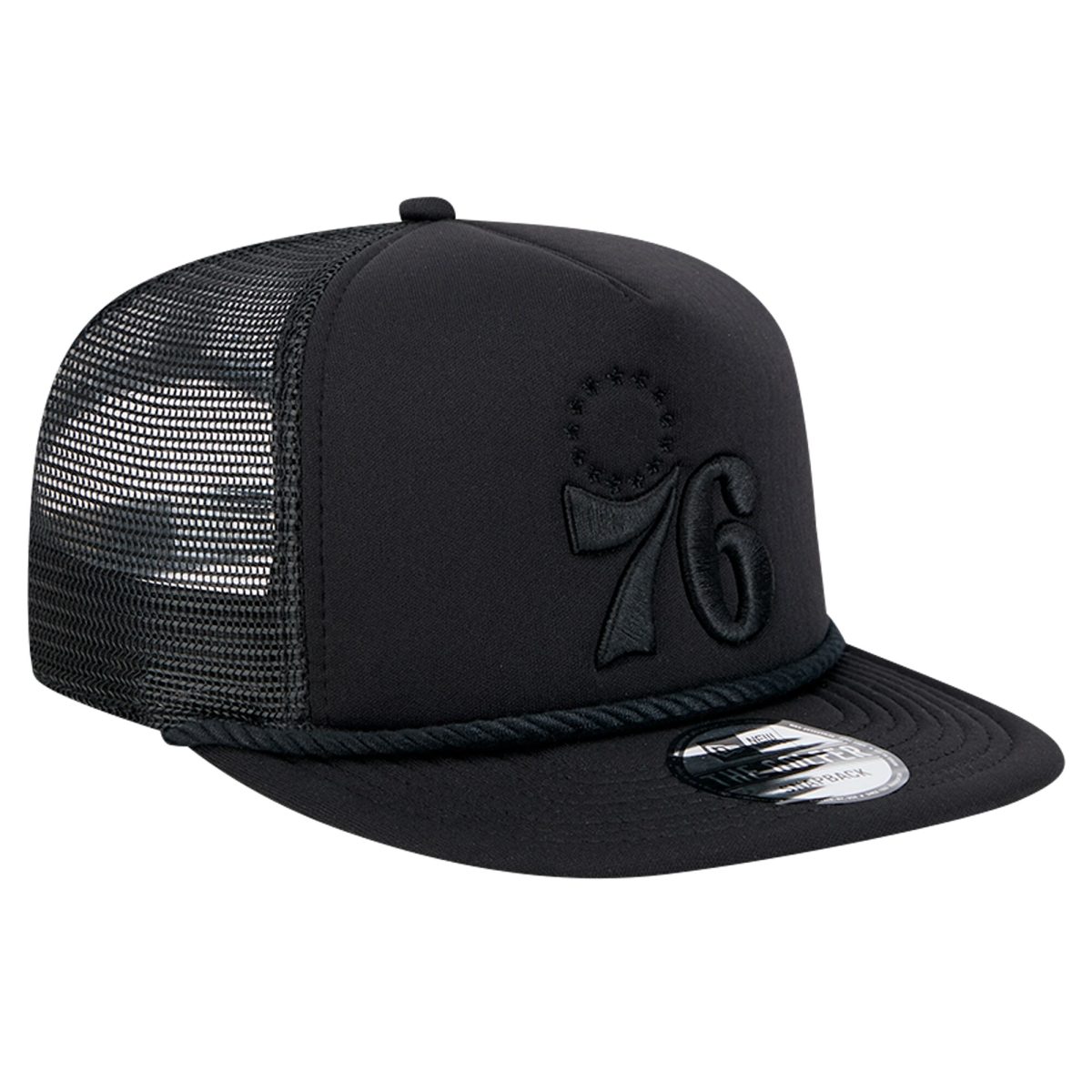 NBA men8217s philadelphia 76ers new era black tone foam meshback golfer snapback hat Collection - Official Jerseys & Hats | NBA Store