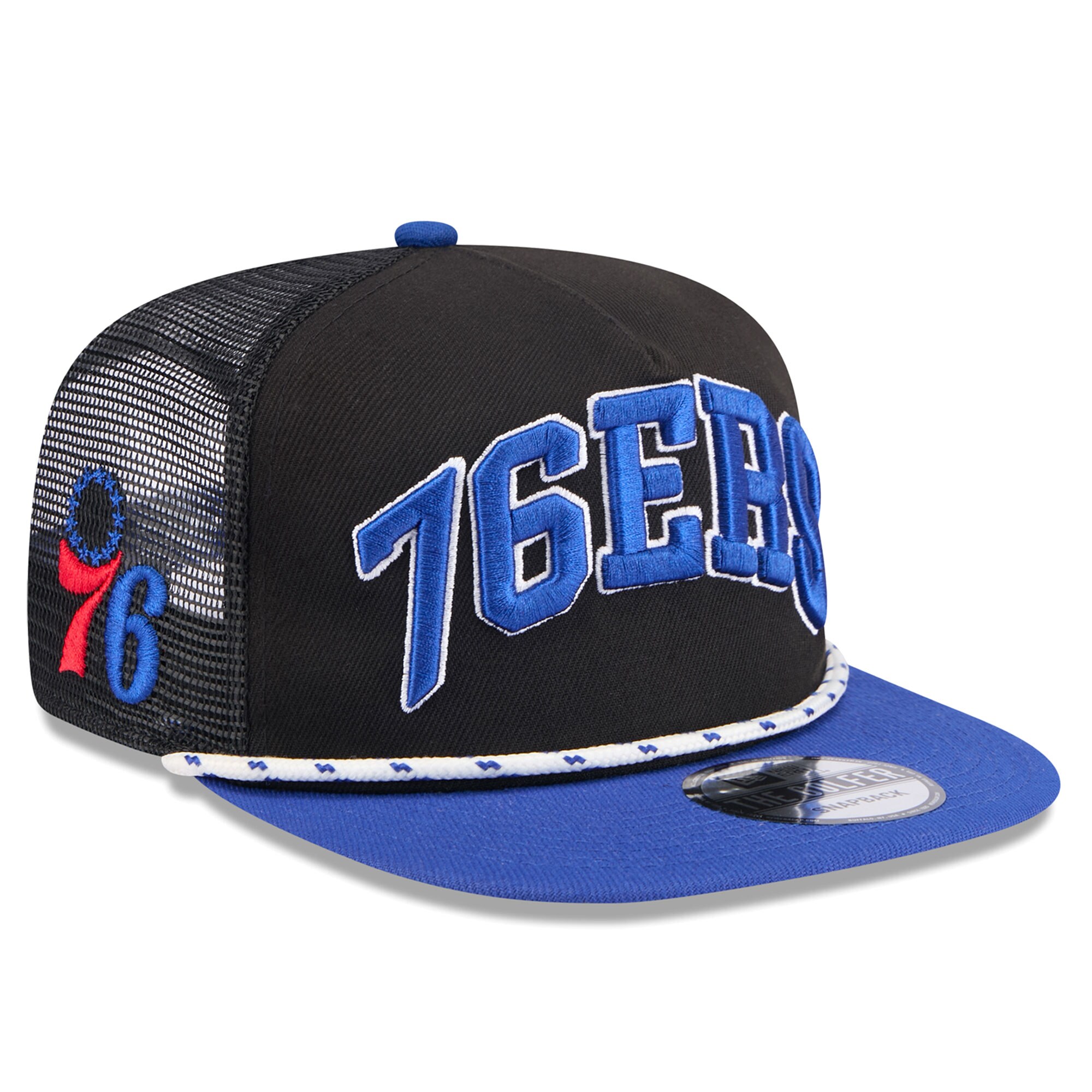 NBA men8217s philadelphia 76ers new era blackroyal throwback team arch golfer snapback hat Collection - Official Jerseys & Hats | NBA Store