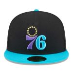 NBA men8217s philadelphia 76ers new era blackturquoise arcade scheme 59fifty fitted hat Collection - Official Jerseys & Hats | NBA Store