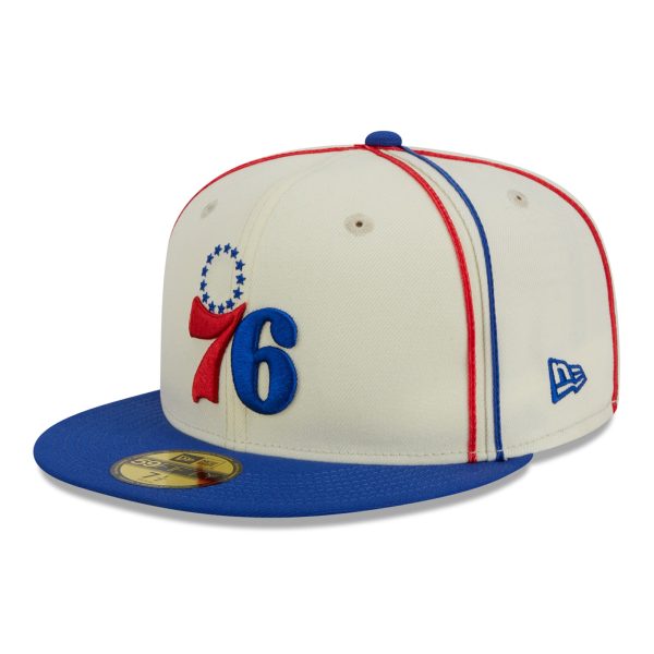 NBA men8217s philadelphia 76ers new era creamroyal piping 2-tone 59fifty fitted hat Collection - Official Jerseys & Hats | NBA Store