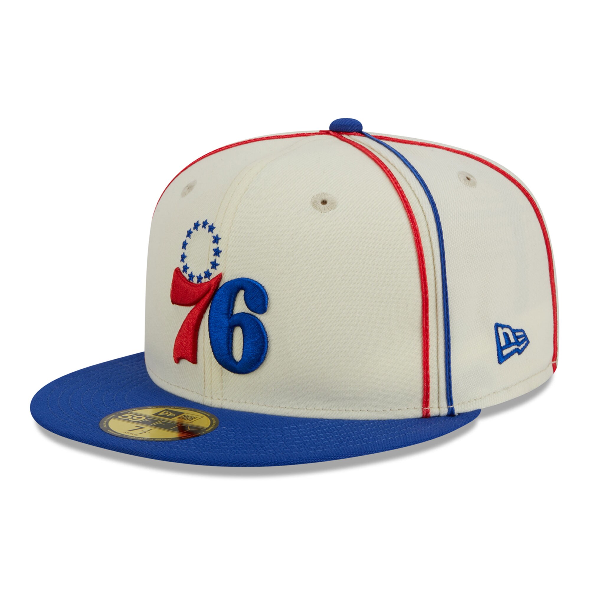 NBA men8217s philadelphia 76ers new era creamroyal piping 2-tone 59fifty fitted hat Collection - Official Jerseys & Hats | NBA Store