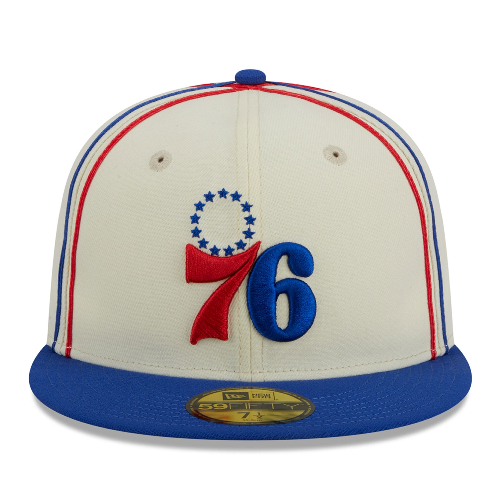 NBA men8217s philadelphia 76ers new era creamroyal piping 2-tone 59fifty fitted hat Collection - Official Jerseys & Hats | NBA Store