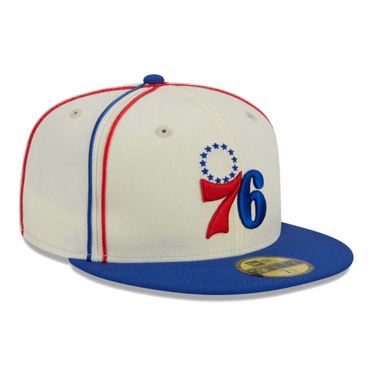 NBA men8217s philadelphia 76ers new era creamroyal piping 2-tone 59fifty fitted hat Collection - Official Jerseys & Hats | NBA Store