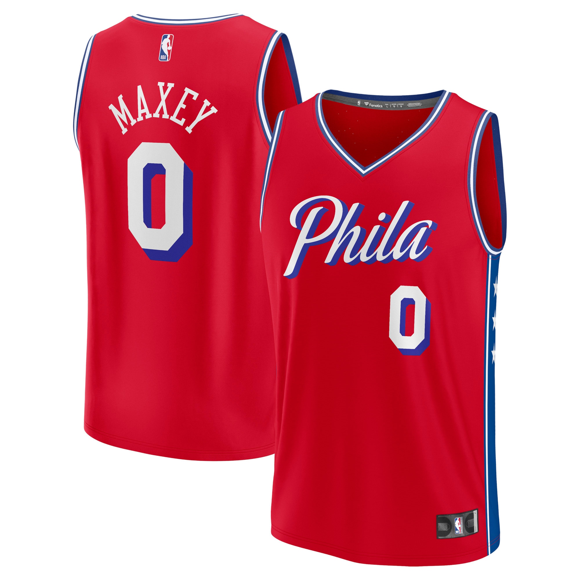 NBA men8217s philadelphia 76ers tyrese maxey fanatics red fast break replica player jersey – statement edition Collection - Official Jerseys & Hats | NBA Store