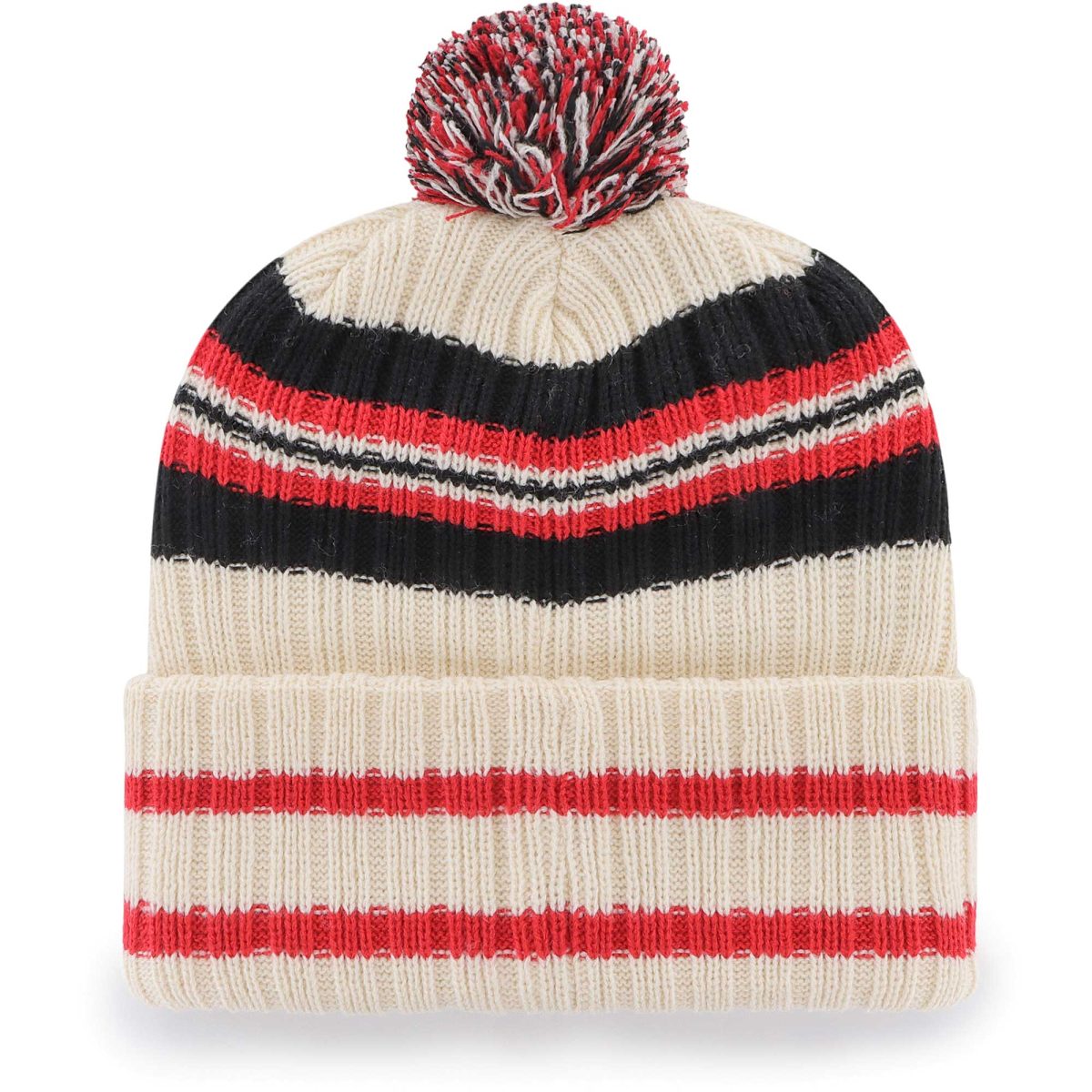 NBA men8217s toronto raptors 821747 cream hone patch cuffed knit hat with pom Collection - Official Jerseys & Hats | NBA Store