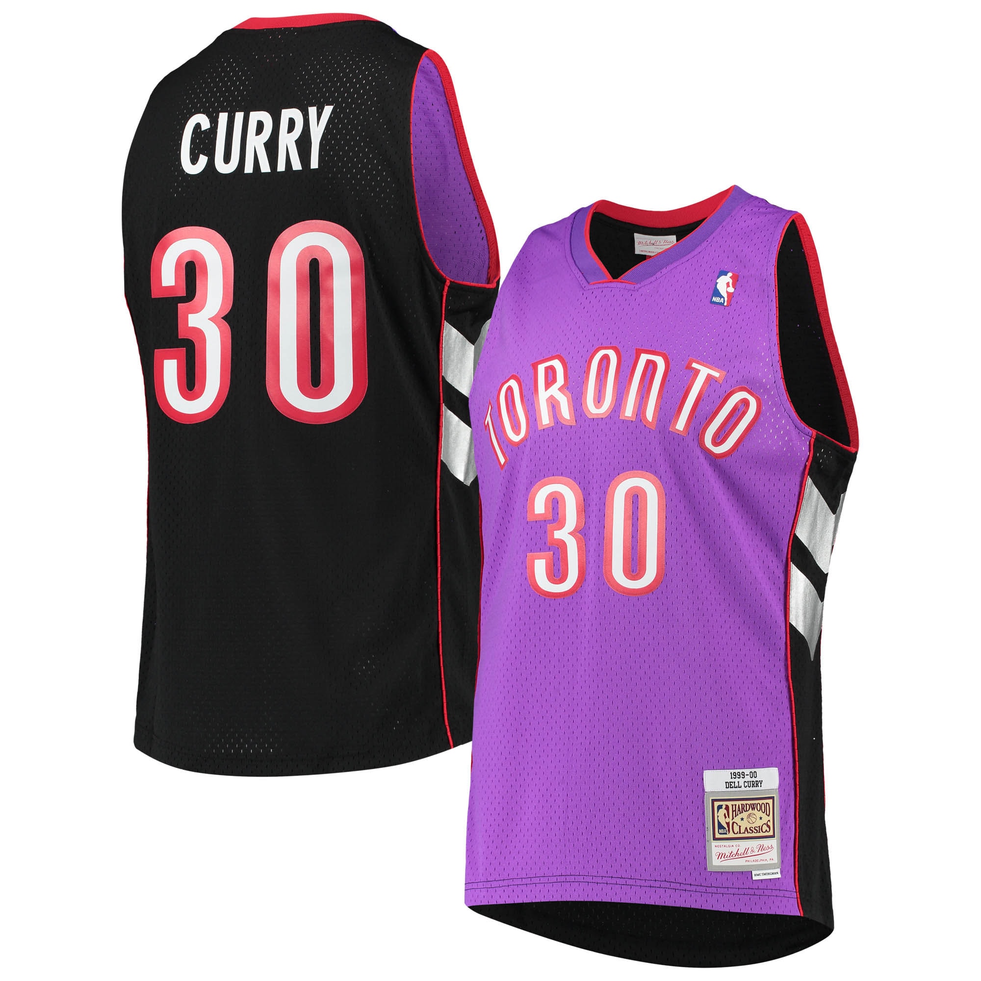 NBA men8217s toronto raptors dell curry mitchell amp ness purple 199900 hardwood classics swingman jersey Collection - Official Jerseys & Hats | NBA Store