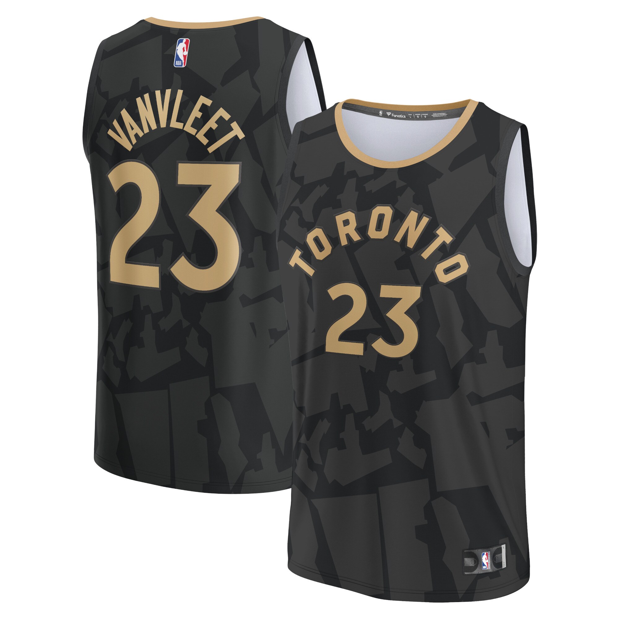 NBA men8217s toronto raptors fred vanvleet fanatics black fastbreak jersey – city edition Collection - Official Jerseys & Hats | NBA Store