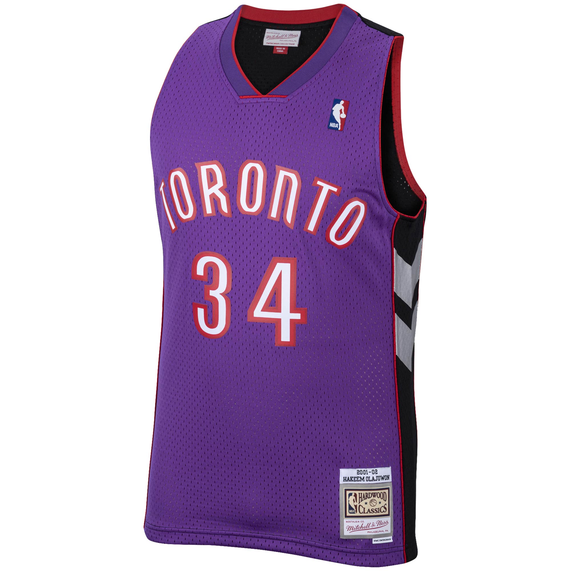 NBA men8217s toronto raptors hakeem olajuwon mitchell amp ness purple 200102 hardwood classics swingman jersey Collection - Official Jerseys & Hats | NBA Store