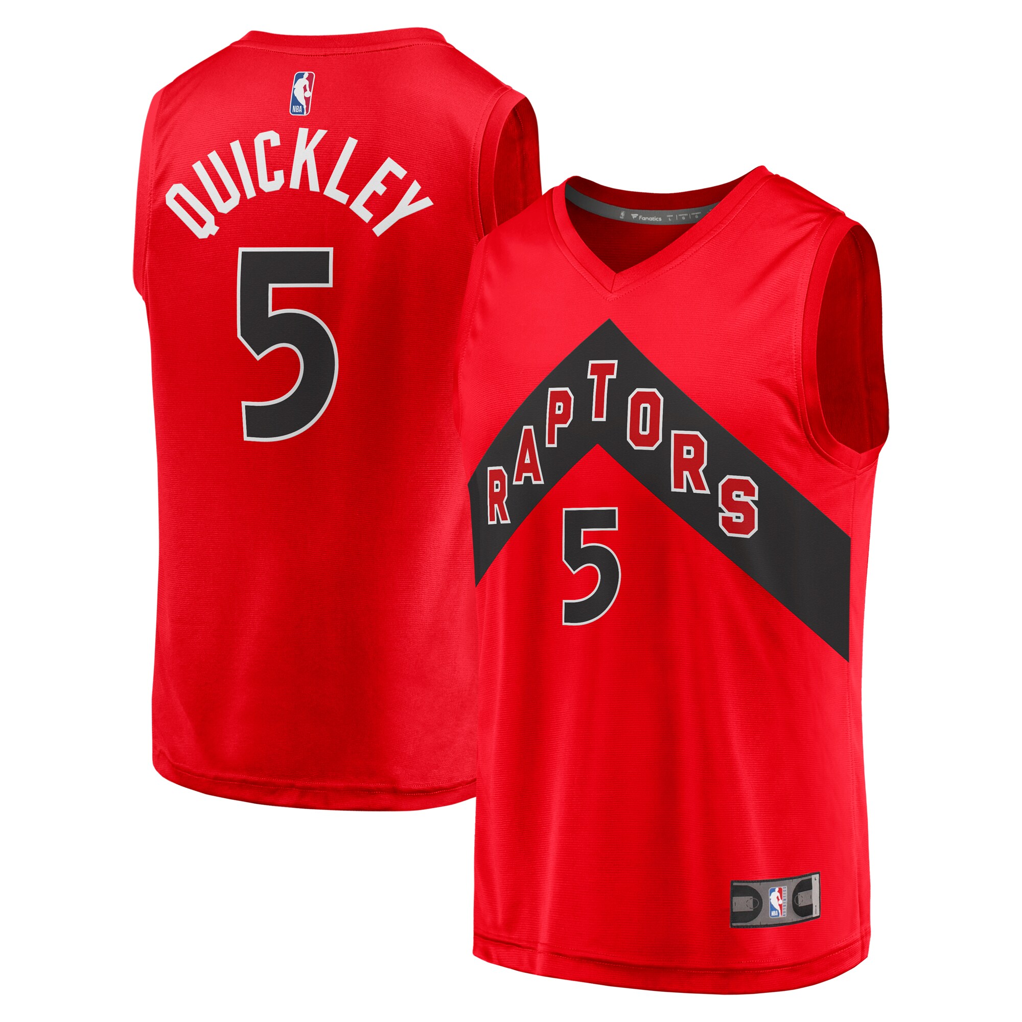 NBA men8217s toronto raptors immanuel quickley fanatics red fast break player jersey – icon edition Collection - Official Jerseys & Hats | NBA Store
