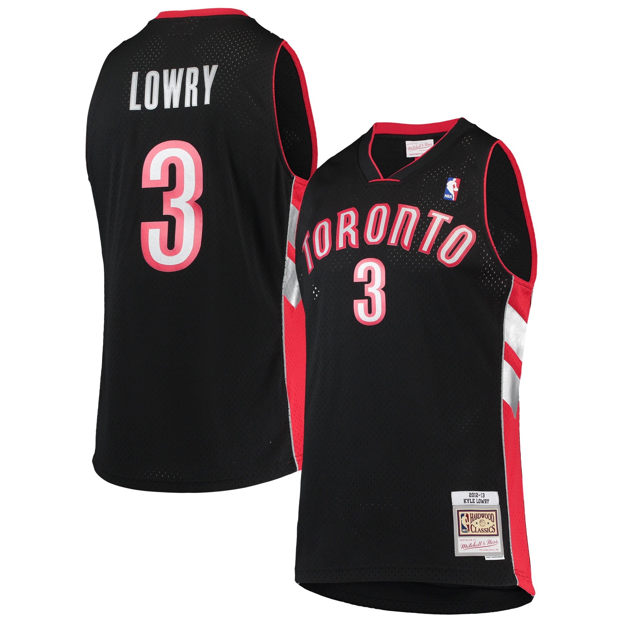 NBA men8217s toronto raptors kyle lowry mitchell amp ness black 201213 hardwood classics swingman jersey Collection - Official Jerseys & Hats | NBA Store