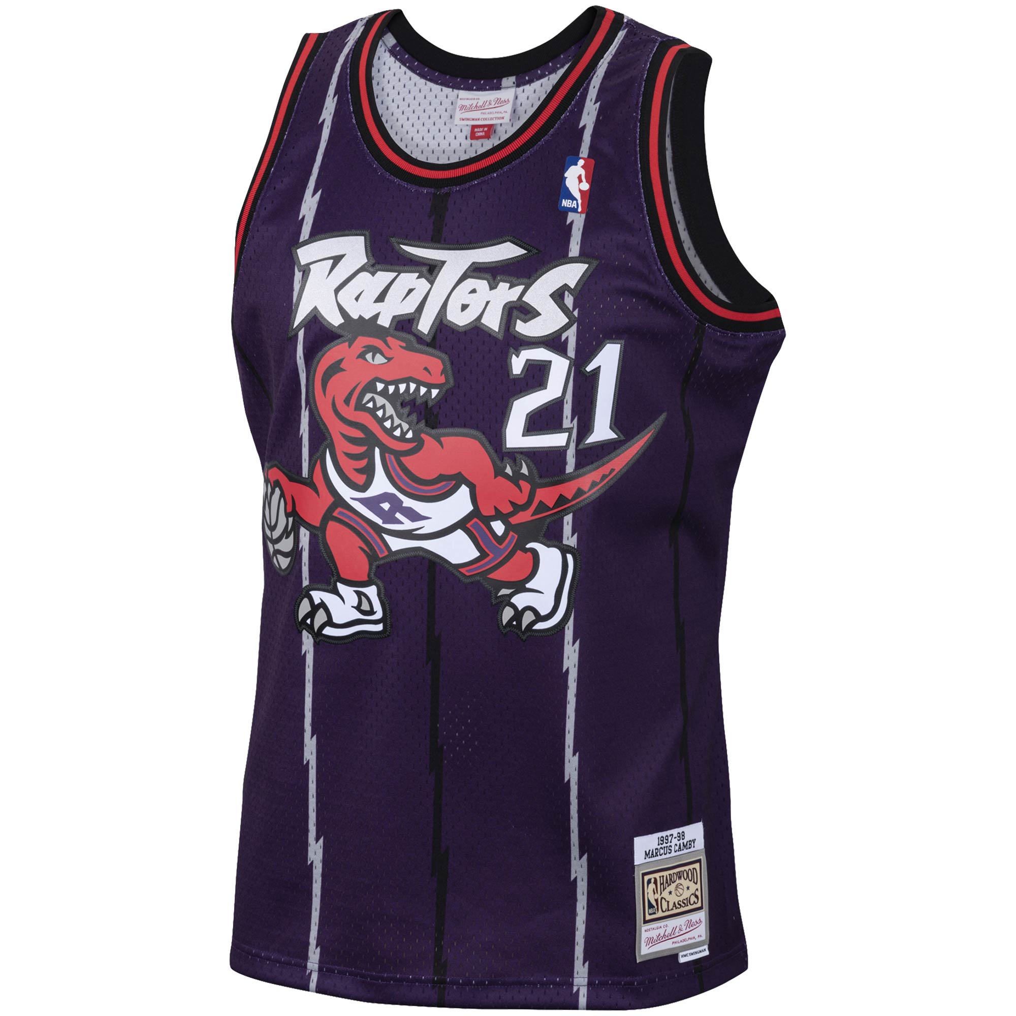 NBA men8217s toronto raptors marcus camby mitchell amp ness purple 199899 hardwood classics swingman jersey Collection - Official Jerseys & Hats | NBA Store