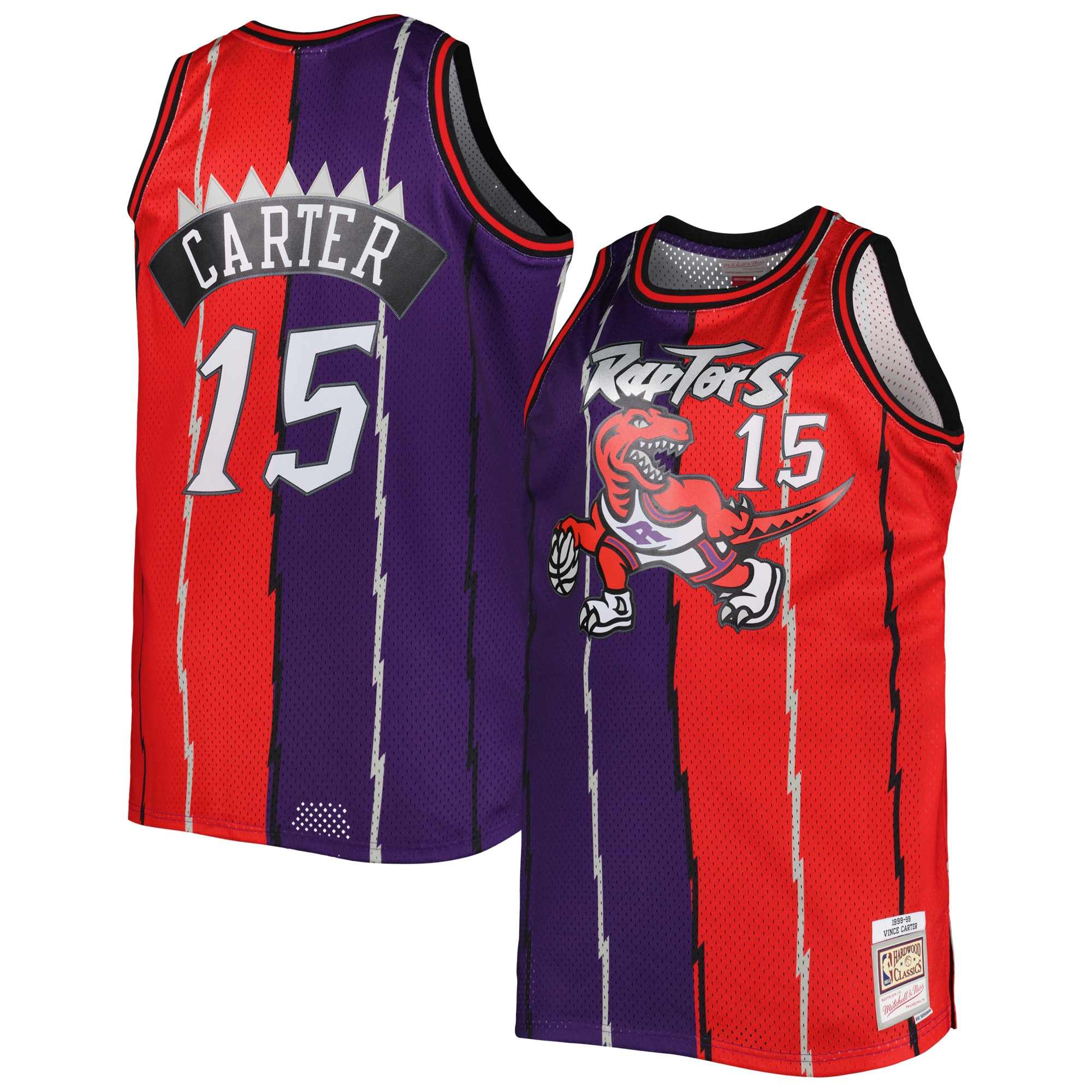 NBA men8217s toronto raptors mitchell amp ness purple red big amp tall hardwood classics 199899 split swingman jersey Collection - Official Jerseys & Hats | NBA Store