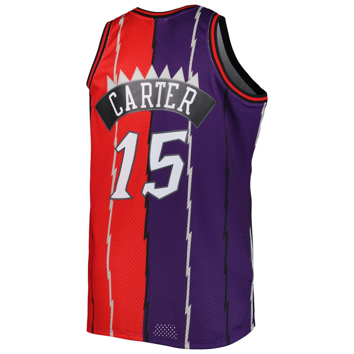 NBA men8217s toronto raptors mitchell amp ness purple red big amp tall hardwood classics 199899 split swingman jersey Collection - Official Jerseys & Hats | NBA Store