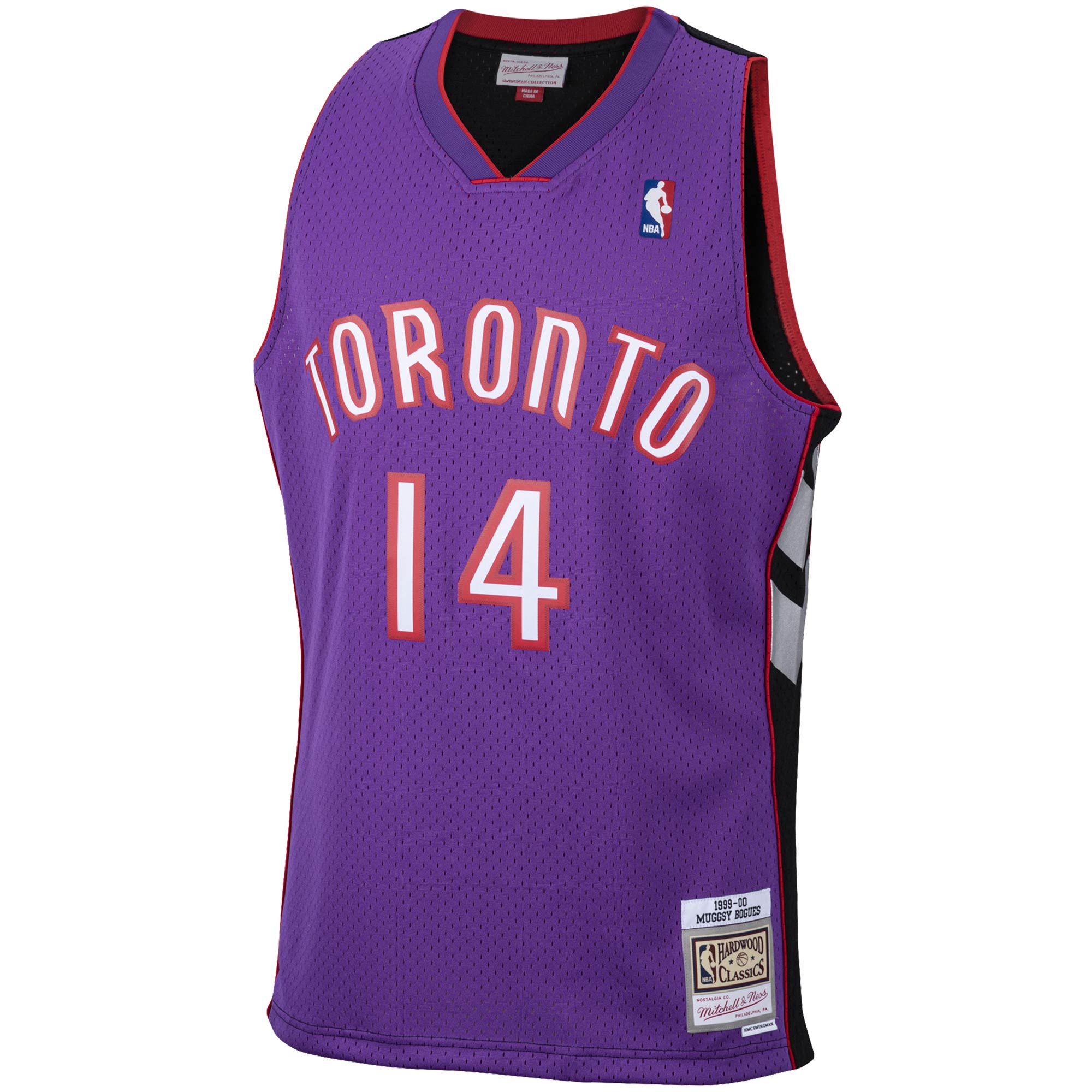 NBA men8217s toronto raptors muggsy bogues mitchell amp ness purple 199900 hardwood classics swingman jersey Collection - Official Jerseys & Hats | NBA Store