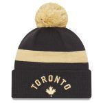 NBA men8217s toronto raptors new era black 202223 city edition official cuffed pom knit hat Collection - Official Jerseys & Hats | NBA Store