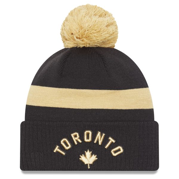 NBA men8217s toronto raptors new era black 202223 city edition official cuffed pom knit hat Collection - Official Jerseys & Hats | NBA Store