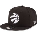 NBA men8217s toronto raptors new era black black amp white logo 9fifty adjustable snapback hat Collection - Official Jerseys & Hats | NBA Store