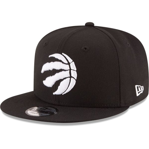NBA men8217s toronto raptors new era black black amp white logo 9fifty adjustable snapback hat Collection - Official Jerseys & Hats | NBA Store