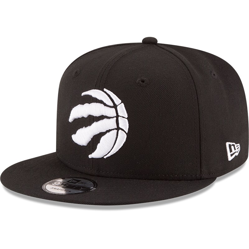 NBA men8217s toronto raptors new era black black amp white logo 9fifty adjustable snapback hat Collection - Official Jerseys & Hats | NBA Store