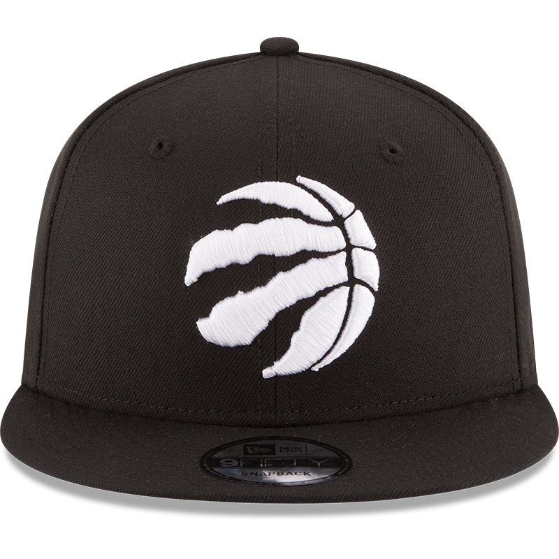 NBA men8217s toronto raptors new era black black amp white logo 9fifty adjustable snapback hat Collection - Official Jerseys & Hats | NBA Store