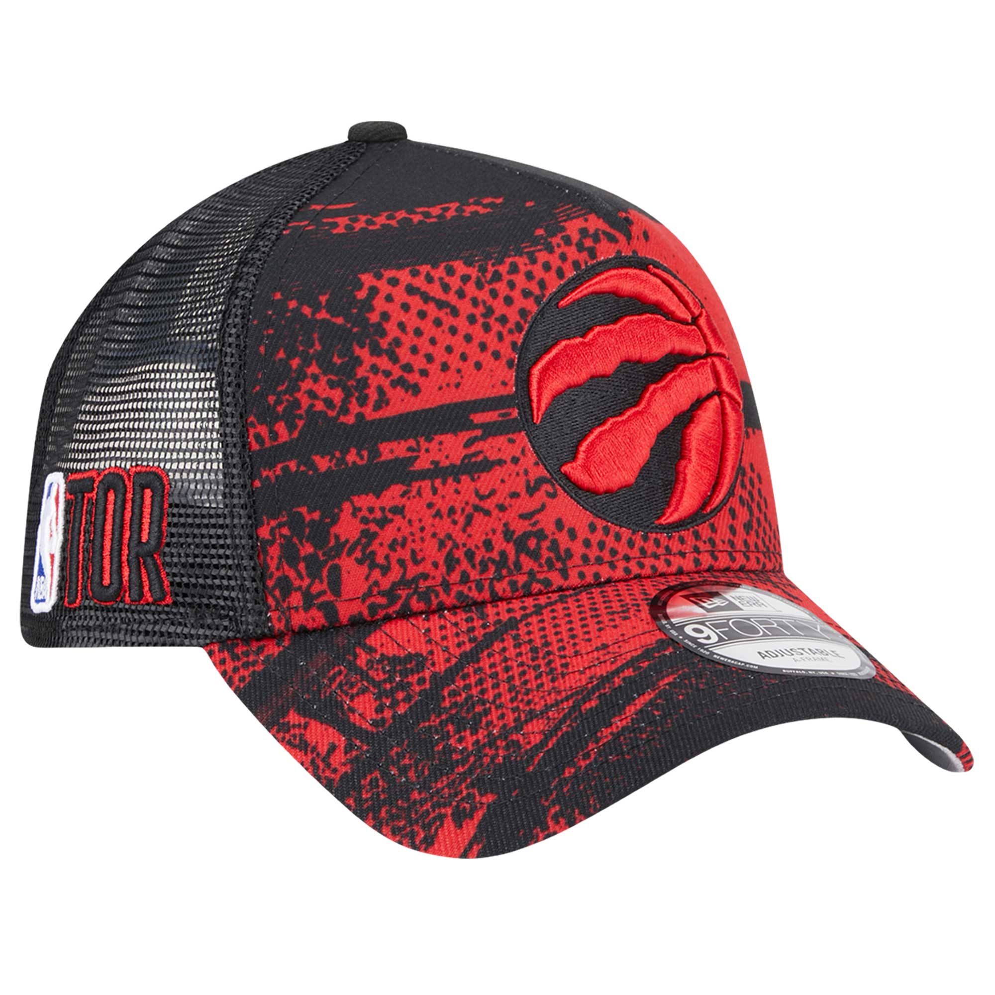 NBA men8217s toronto raptors new era blackred tip off a-frame trucker 9forty adjustable hat Collection - Official Jerseys & Hats | NBA Store