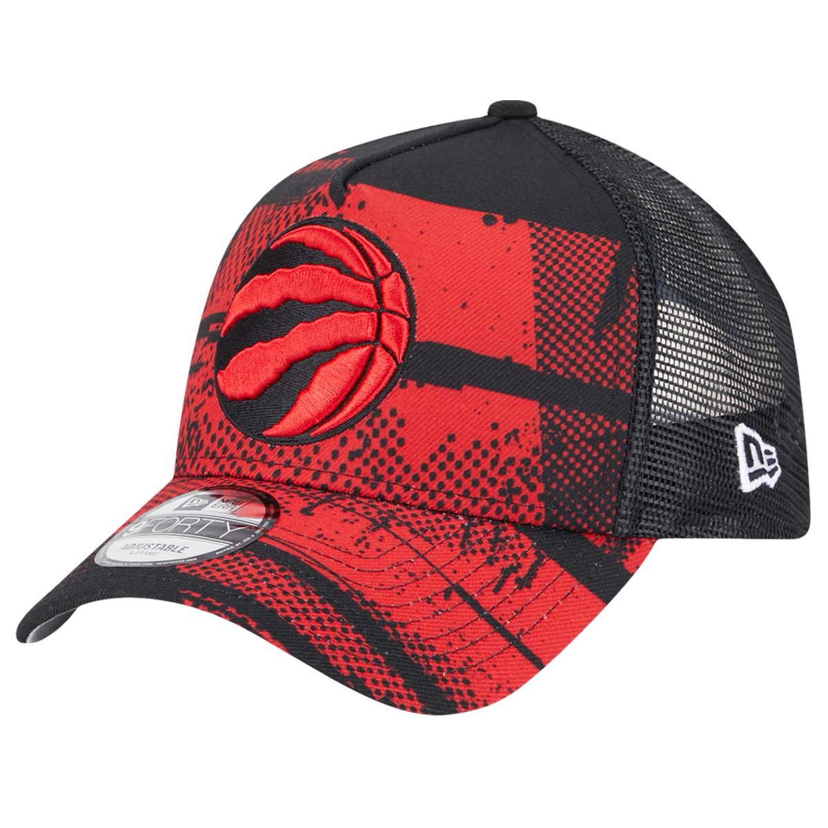 NBA men8217s toronto raptors new era blackred tip off a-frame trucker 9forty adjustable hat Collection - Official Jerseys & Hats | NBA Store