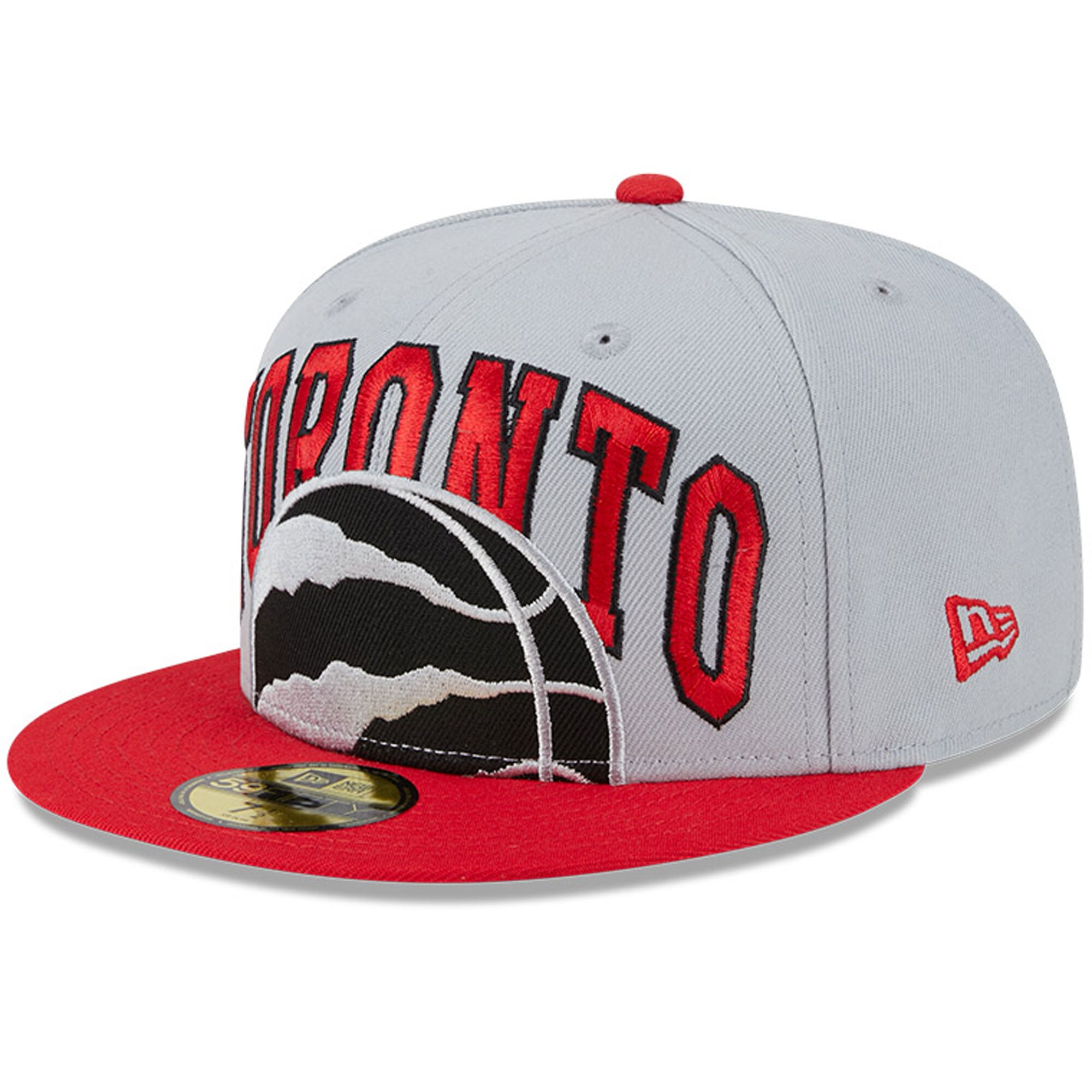 NBA men8217s toronto raptors new era grayred tip-off two-tone 59fifty fitted hat Collection - Official Jerseys & Hats | NBA Store