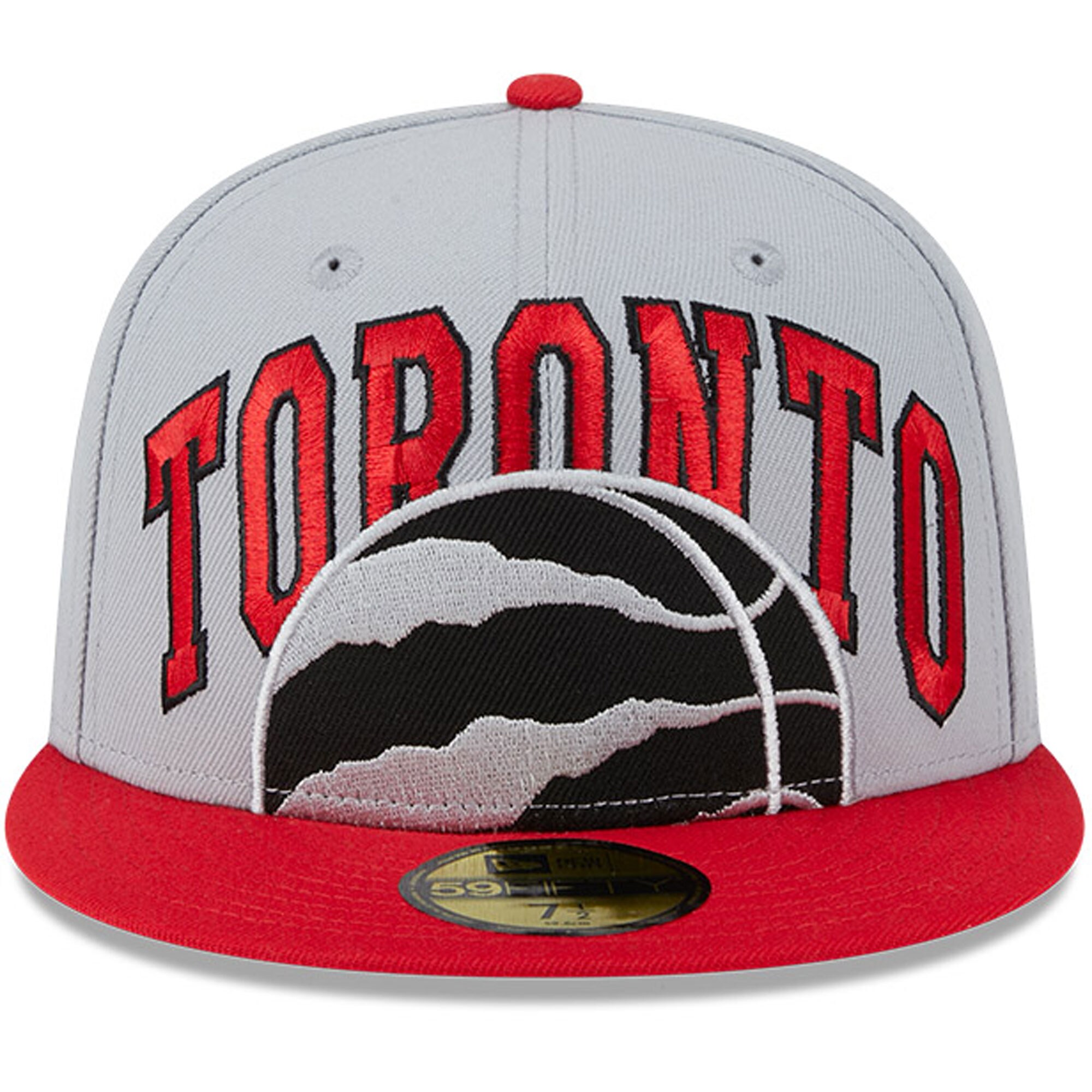 NBA men8217s toronto raptors new era grayred tip-off two-tone 59fifty fitted hat Collection - Official Jerseys & Hats | NBA Store