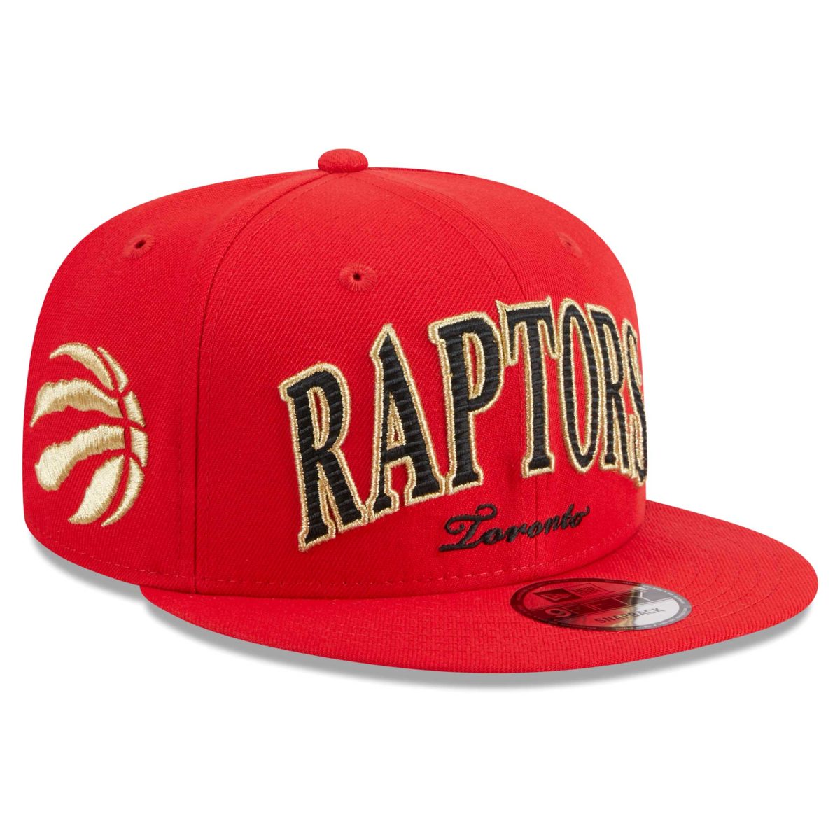 NBA men8217s toronto raptors new era red golden tall text 9fifty snapback hat Collection - Official Jerseys & Hats | NBA Store
