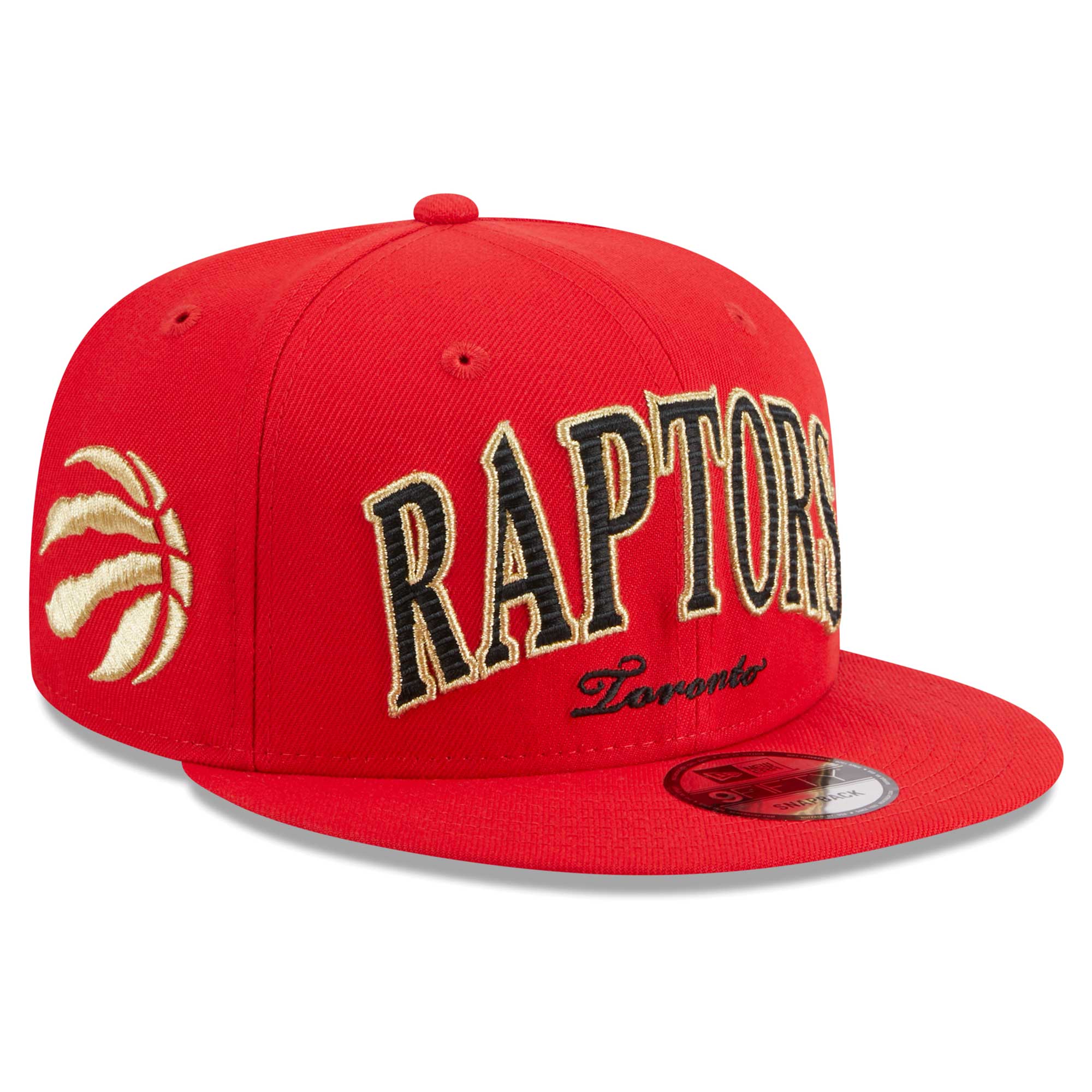 NBA men8217s toronto raptors new era red golden tall text 9fifty snapback hat Collection - Official Jerseys & Hats | NBA Store