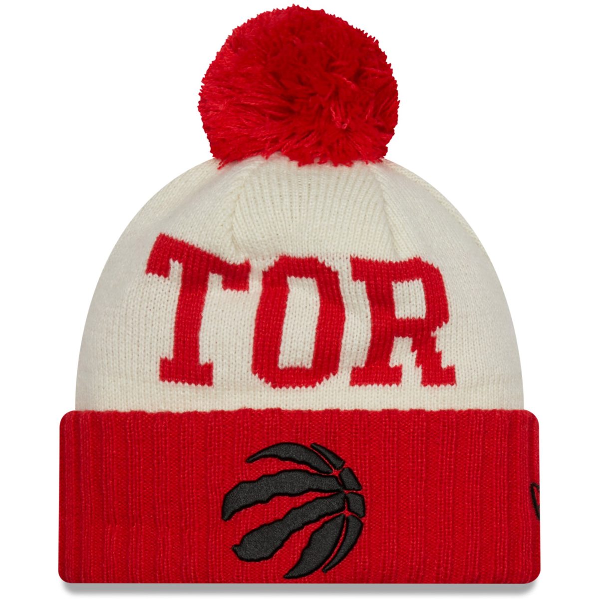 NBA men8217s toronto raptors new era redcream 2022 nba draft on the court cuffed knit hat with pom Collection - Official Jerseys & Hats | NBA Store