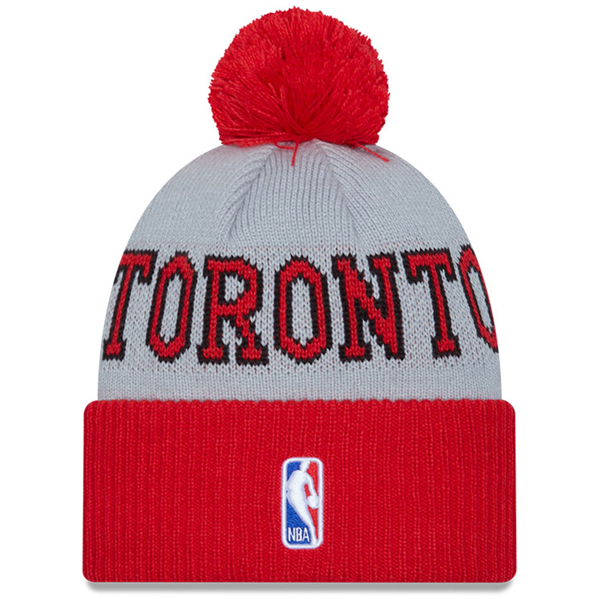 NBA men8217s toronto raptors new era redgray tip-off two-tone cuffed knit hat with pom Collection - Official Jerseys & Hats | NBA Store