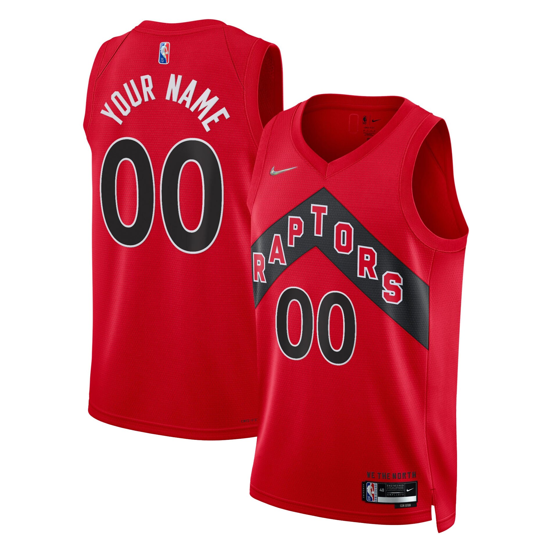 NBA men8217s toronto raptors nike red 202122 diamond swingman custom jersey – icon edition Collection - Official Jerseys & Hats | NBA Store